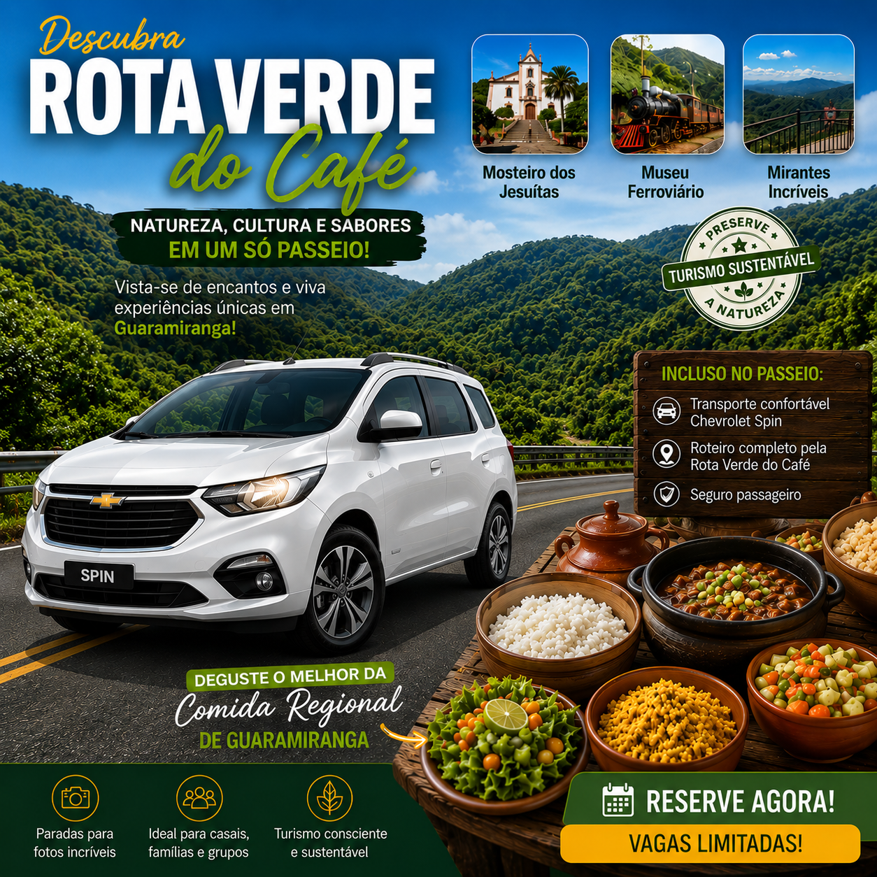 8CEBEA2F-0521-4C6C-B438-125F21CAA8F4 Rota Verde do Café Passeio Terrestre Baturité - Ce / Guaramiranga-Ce Chevrolet Spin ou Similares COD-88468169958 - Imagem 1