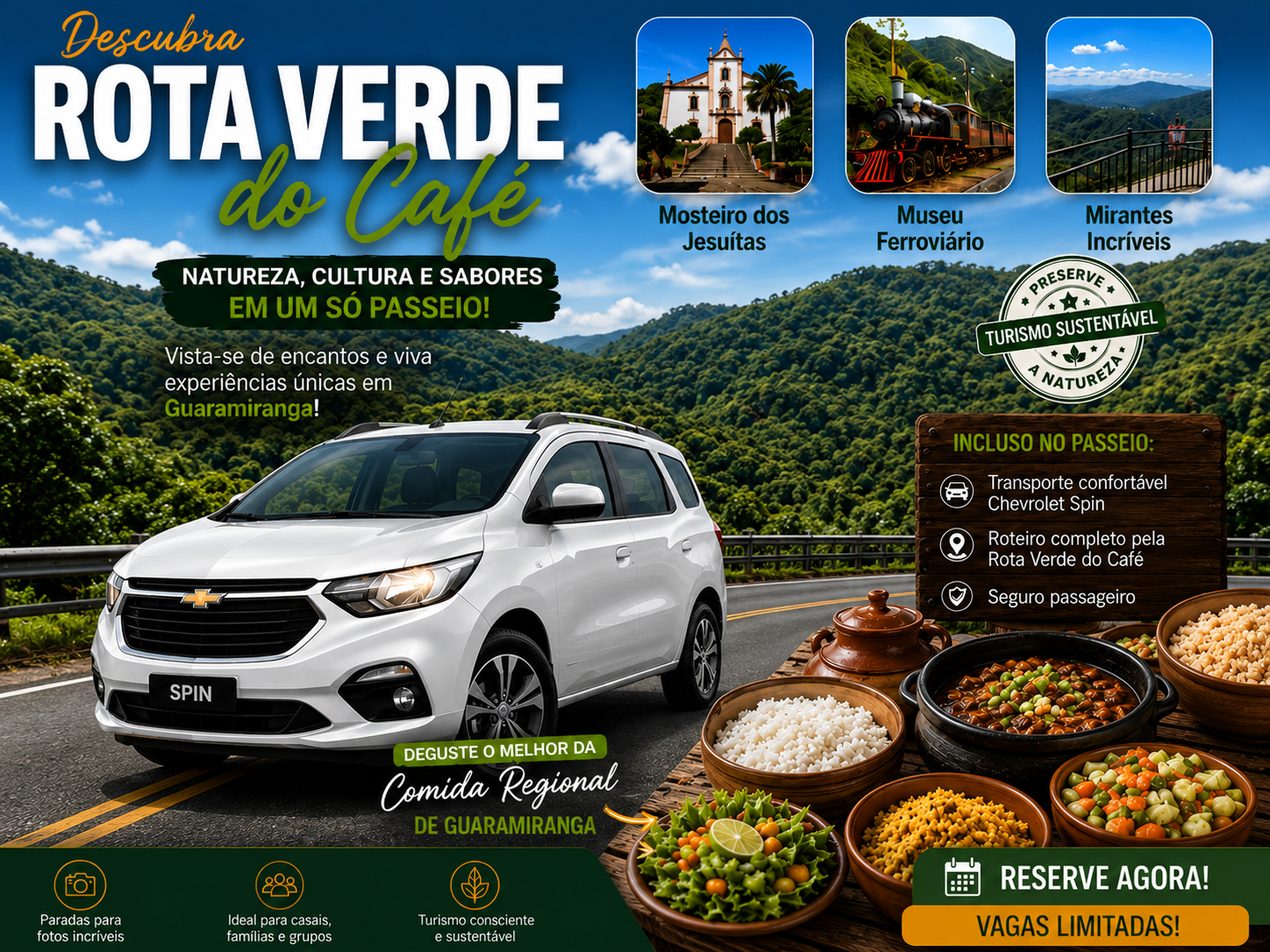 9BCFDFDE-0E3C-47B2-8983-FEBAA94F1237 Rota Verde do Café Passeio Terrestre Baturité - Ce / Guaramiranga-Ce Chevrolet Spin ou Similares COD-88468169958 - Imagem 1
